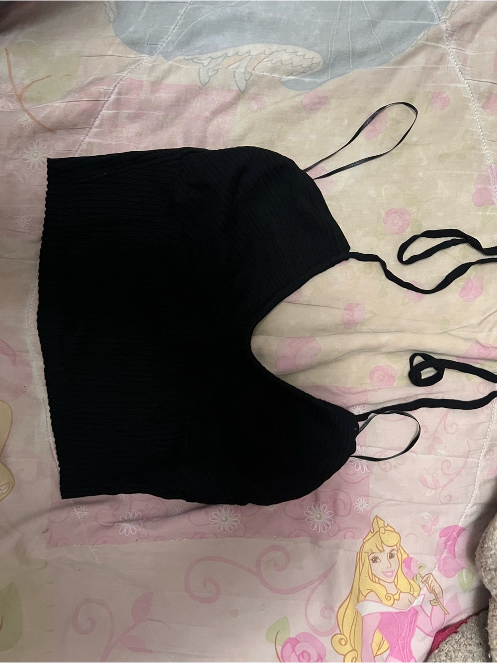 Hera Collection Black Ribbed Cami Top - Picture 2 of 3